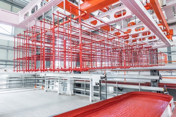 Hệ thống nhúng dung dịch chống ăn mòn và sấy khô lưới thép